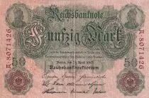 Deutschland 50 Mark - Green & Rose - 1914 - Letter A - P.41