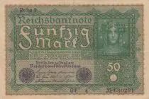 Deutschland 50 Mark Head of woman - 1919 - Reihe 1 - Various serial