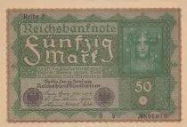 Deutschland 50 Mark Head of woman - 1919 - Reihe 2 - Varial number