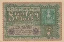 Deutschland 50 Mark Head of woman - 1919 - Reihe 2 - VF