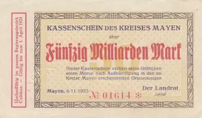 Deutschland 50 milliarden mark - Mayenne state - Number 01614 - 1923