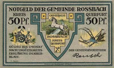 Deutschland 50 Pfennig - Rossbach - Notgeld
