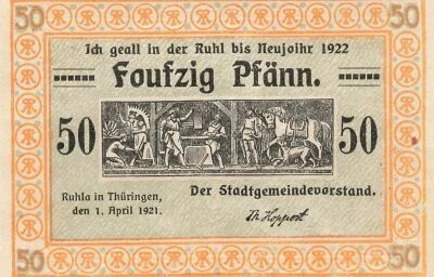 Deutschland 50 Pfennig - Ruhla - Notgeld - 1921