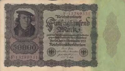 Deutschland 50000 Mark Burgermaster Brauweiler - 1922 Serial B