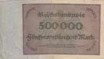 Deutschland 500000 Mark - Man with Jacobite cap - 1923 - Serial F - P.88a