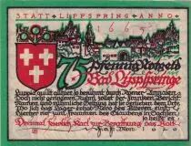 Deutschland 75 Pfennig - Lippspringe - Notgeld - 1921