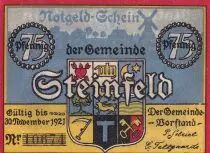 Deutschland 75 Pfennig - Steinfeld - Notgeld - 1921