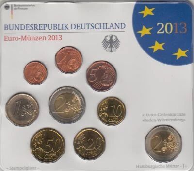 Deutschland BU Euro Coin Set GERMANY 2005 (Mint D)