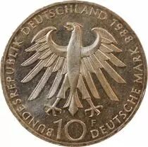 Deutschland Germany, Carl Zeiss - 10 Silver Mark - 1988 F Stuttgart