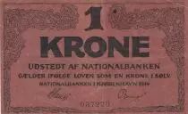 Dinamarca 1 Krone - 6 digit - P.10 - 1921