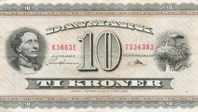 Dinamarca 10 Kroner - H.C. Andersen - 1966 - P.44