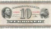 Dinamarca 10 Kroner - H.C. Andersen - 1966 - P.44