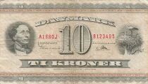 Dinamarca 10 Kroner - H.C. Andersen - 1968 - P.44