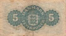 Dinamarca 5 Kroner - 1944 - P.35a