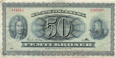 Dinamarca 50 Kroner - 1956 - P.45