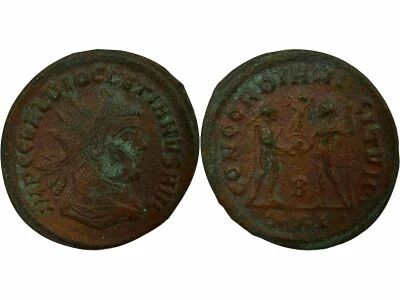Diocletian - Antoninianus, Emperor & Jupiter - 284 / 294 Cyzicus