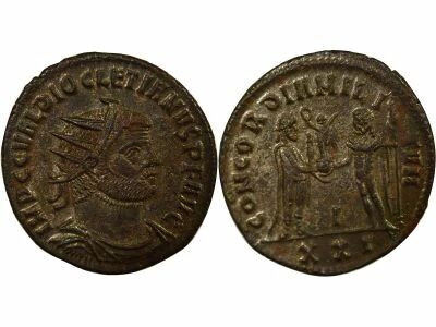 Diocletian - Antoninianus, Emperor & Jupiter - 293 / 295 Antioch