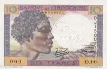 Djibouti 10 Francs - Jeune Homme - Sp&eacute;cimen 163 - 1946