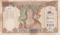 Djibouti 100 Francs - Statue of Angkor - Specimen cancelled - ND (1937-1967) - F - P.42s