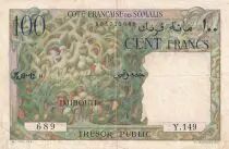 Djibouti 100 Francs C&ocirc;te Fran&ccedil;aise des Somalis - ND (1952) - S&eacute;rie Y.149