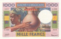 Djibouti 1000 Francs - Woman with jug - 1946 - Specimen - UNC - P.20s