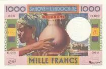 Djibouti 1000 Francs - Woman with jug - 1946 - Specimen - UNC - P.20s