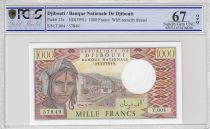 Djibouti 1000 Francs Trains - Chameaux - 1991 - Série T.004 - PCGS 67 OPQ