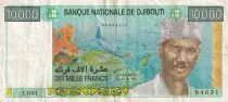 Djibouti 10000 Francs - Hassan G. Aptidon - ND (1999) - Série J.001 - P.41