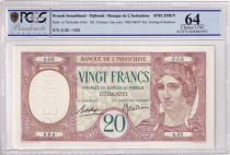 Djibouti 20 Francs - au Paon - Spécimen - ND (1936) - PCGS 64