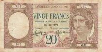 Djibouti 20 Francs - Paon - ND (1928-38) - P.7b