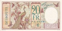 Djibouti 20 Francs Peacock - Specimen - ND (1936) - UNC - P.7bs