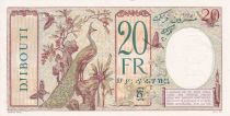 Djibouti 20 Francs Peacock - Specimen - ND (1941)