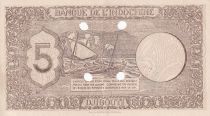 Djibouti 5 Francs - Impr. Palestine - Spécimen - 1945 -J.23 - SPL - Kol.629s