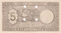 Djibouti 5 Francs - Impr. Palestine - Spécimen - 1945 -J.23 - SPL - Kol.629s