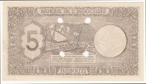 Djibouti 5 Francs Impr. Palestine - 1945 Spécimen J.23 - SPL
