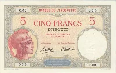 Djibouti 5 Francs Walhain - 1938 Sp�cimen 0.00