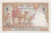 Djibouti 50 Francs Boat - Camels - ND (1952) - Specimen