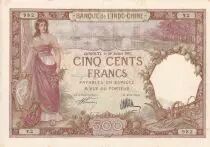 Djibouti 500 Francs - femme et bateau - ND 1927 - Série Y.2 - SUP+ - Kol.616a