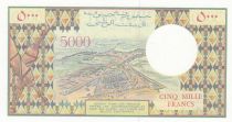 Djibouti 5000 Francs - Man and Forest scene - Harbor - 1979 - Serial X.002