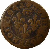 Dombes, Gaston of Orleans - Double Tournois, Type 16 - 1642 Tr&eacute;voux
