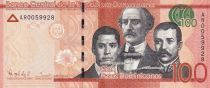 Dominicaine Rép. 100 Pesos - Duarte, Sanchez, Mella - Puerta del Conde - 2014 - Série AR -  P.190a