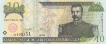 Dominican Rep. 10 Pesos de Oro - Matias R. Mella - 2000 - Serial AF - P.159