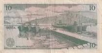 Dominikanische Rep. 10 Kronur - Jon Eiriksson - Harbor - 1957 - Serial B - P.42