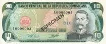 Dominikanische Rep. 10 Pesos de Oro - Specimen - Mella - Quarry - 1978 - UNC - P.119s1