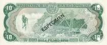 Dominikanische Rep. 10 Pesos de Oro - Specimen - Mella - Quarry - 1978 - UNC - P.119s1