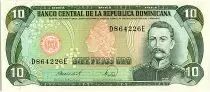 Dominikanische Rep. 10 Pesos Oro, Ramon Matias Mella - 1988