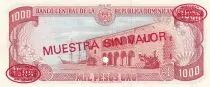 Dominikanische Rep. 1000 Peso de Oro - National palace - Alcazar de Colon - Specimen - 1987 - P.124s2