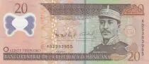 Dominikanische Rep. 20 Pesos de Oro - Gregorio Luperon - Pantheon - Polymer - 2009 - Serial AD - P.182