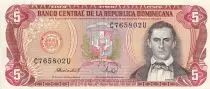 Dominikanische Rep. 5 Peso de Oro -  Sanchez - Barrage - Specimen - 1978 - Letter C - P.118c