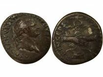 Domitian - Silver Denarius, hands clasped - 79 Rome